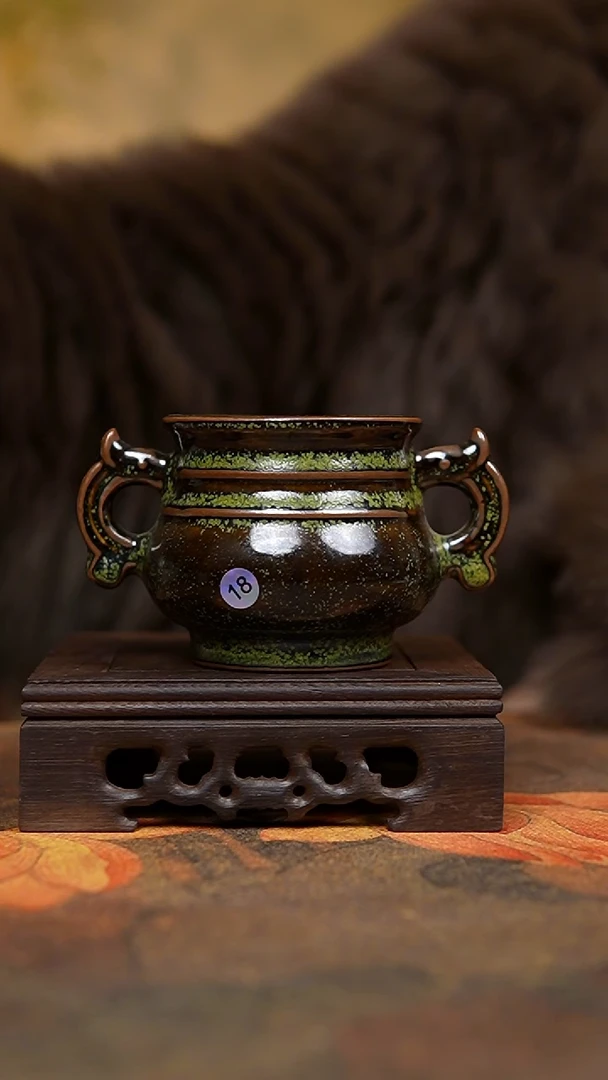 炉茶叶沫双耳小香炉18