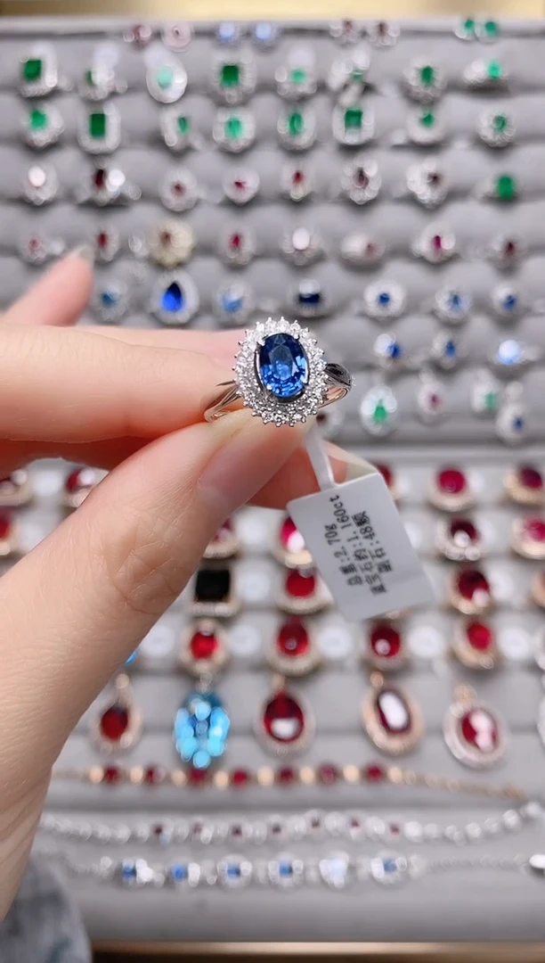 【闪购商品】蓝宝石18K金戒指18K金镶嵌1
