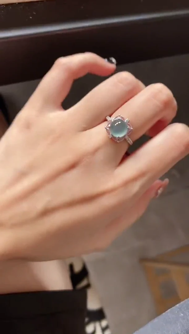 银S925镶嵌戒指翡翠5151-16