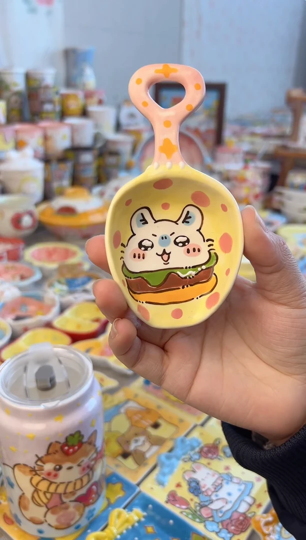 摆件陶景德镇陶瓷手绘微瑕