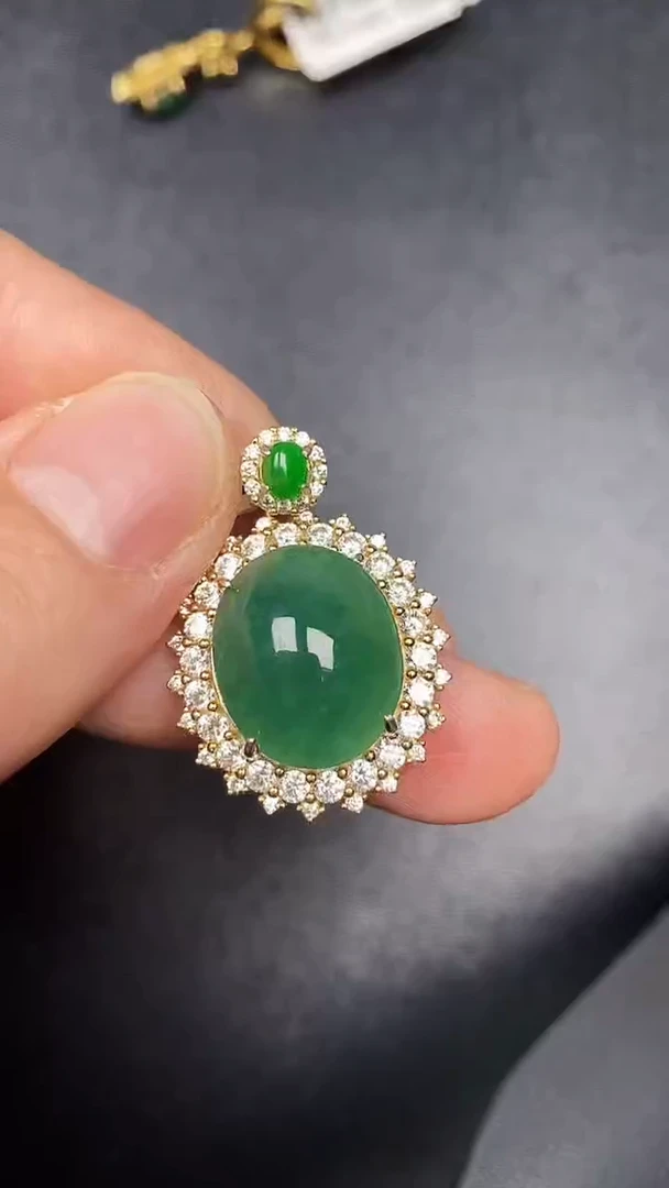 银S925镶嵌戒指翡翠1600