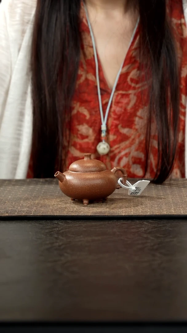 茶壶紫砂桃花泥鼎竹壶120cc