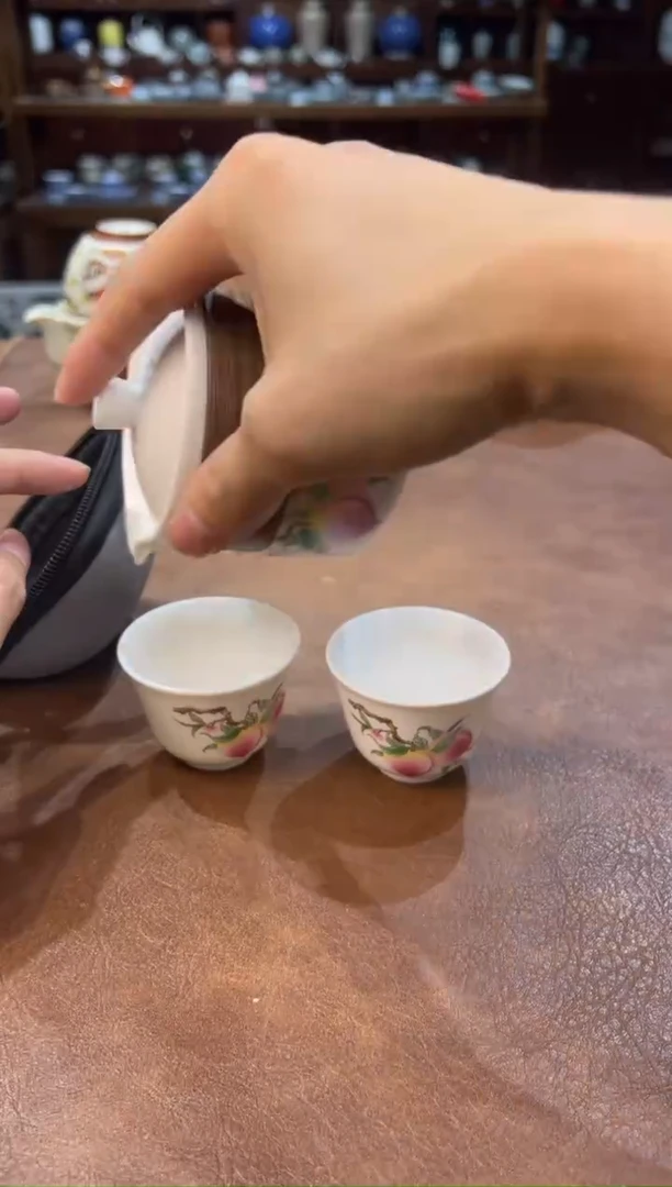 真的很便宜超好看会开片的旅行茶具