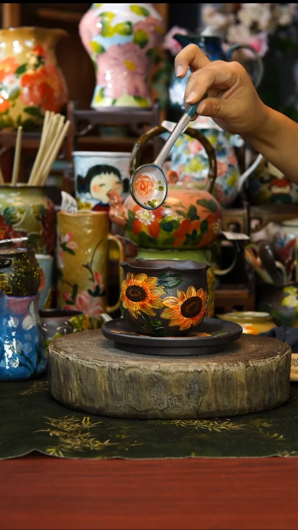 花瓶/杯子/碗212景德镇手工高温釉下彩