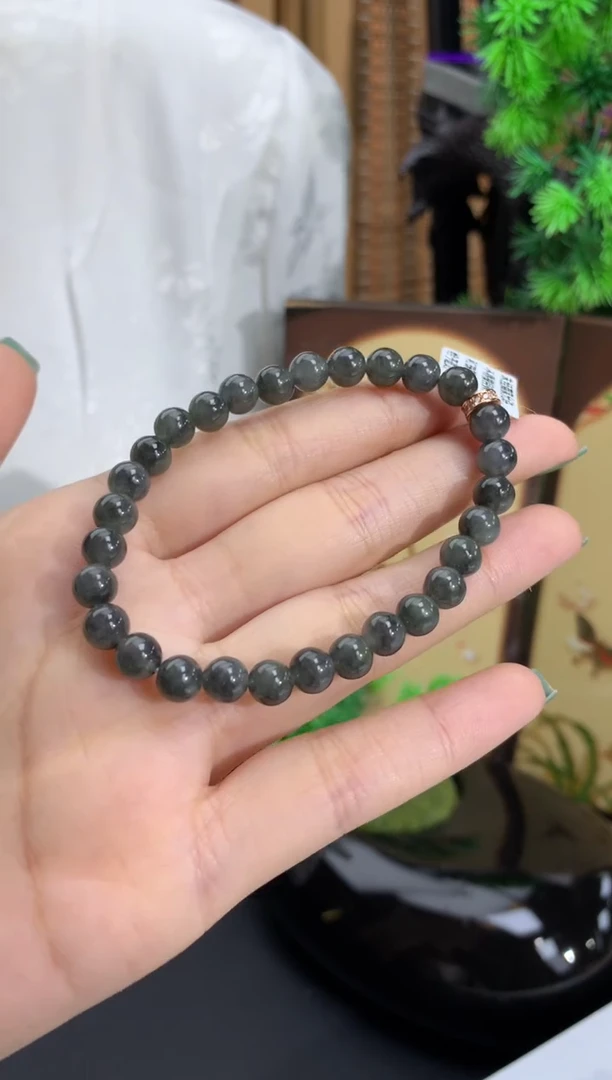 未镶嵌手串翡翠卡6.2mm