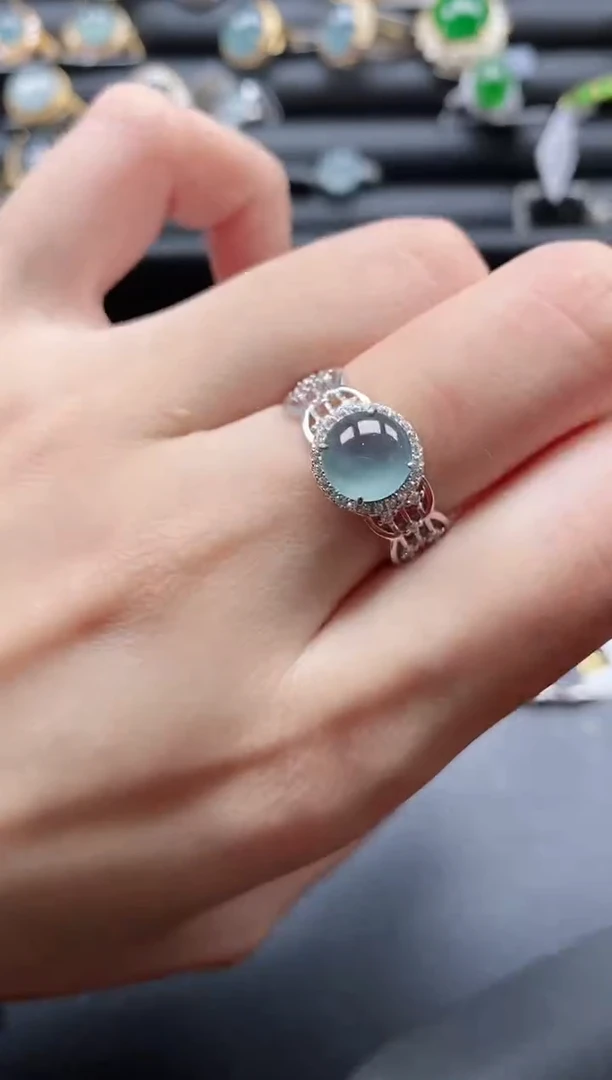 【闪购商品】翡翠戒指银S925镶嵌11111-