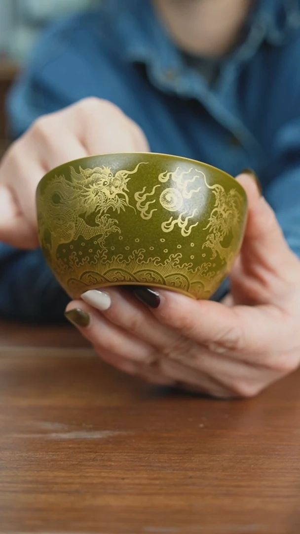 【闪购商品】杯景德镇茶叶末双龙杯
