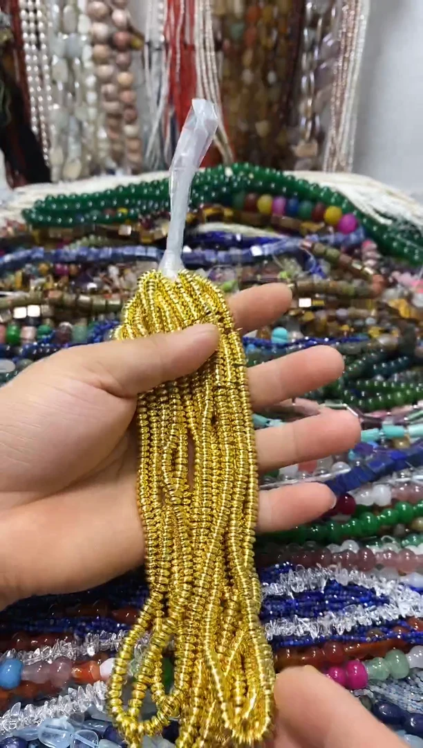 玛瑙/玉髓合金珠宝半成品黑胆石金色隔片卡6mm一条