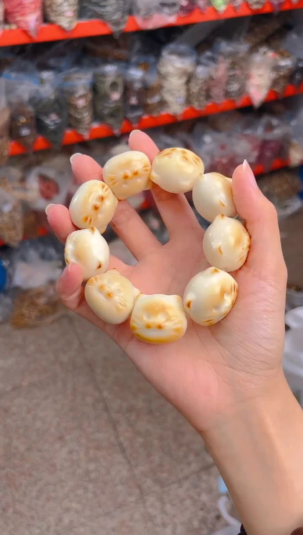 吊坠菩提根/象牙果猫咪头单圈