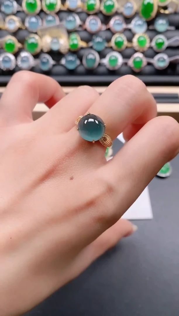 银S925镶嵌戒指翡翠11111