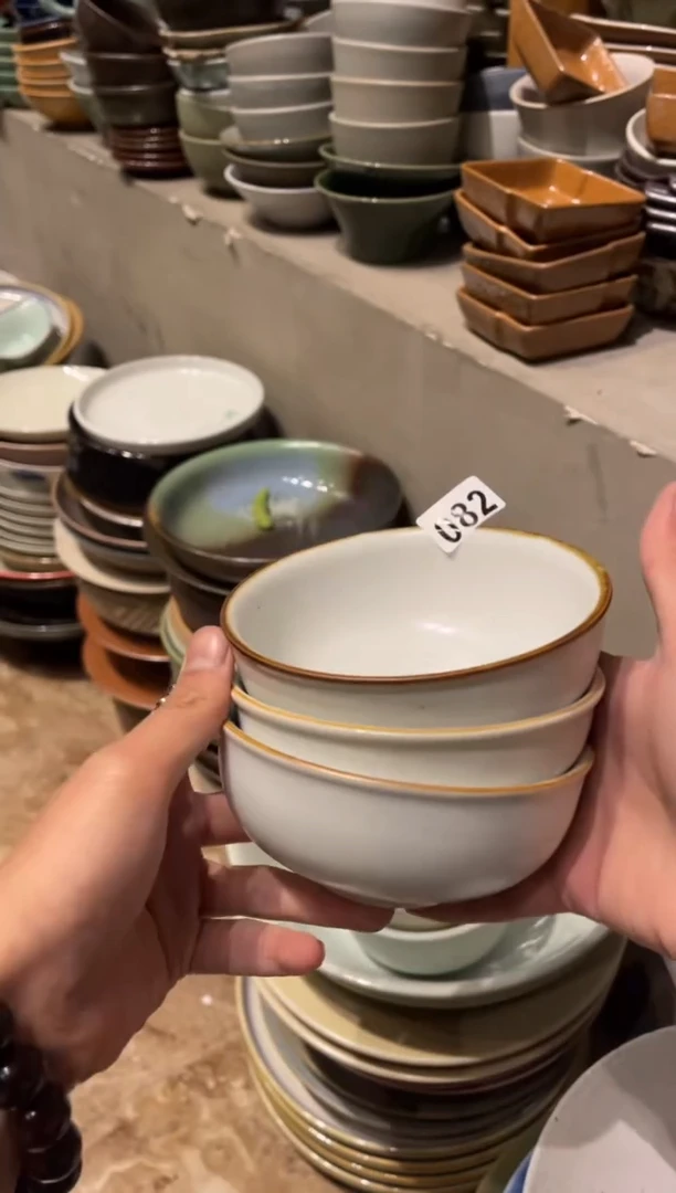 【闪购商品】瓷片82 白哑光手绘小碗（3个哦）