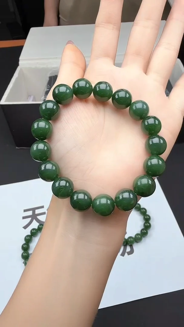 未镶嵌手串和田玉（碧玉）和田玉碧玉手串多样性发其一ht0087