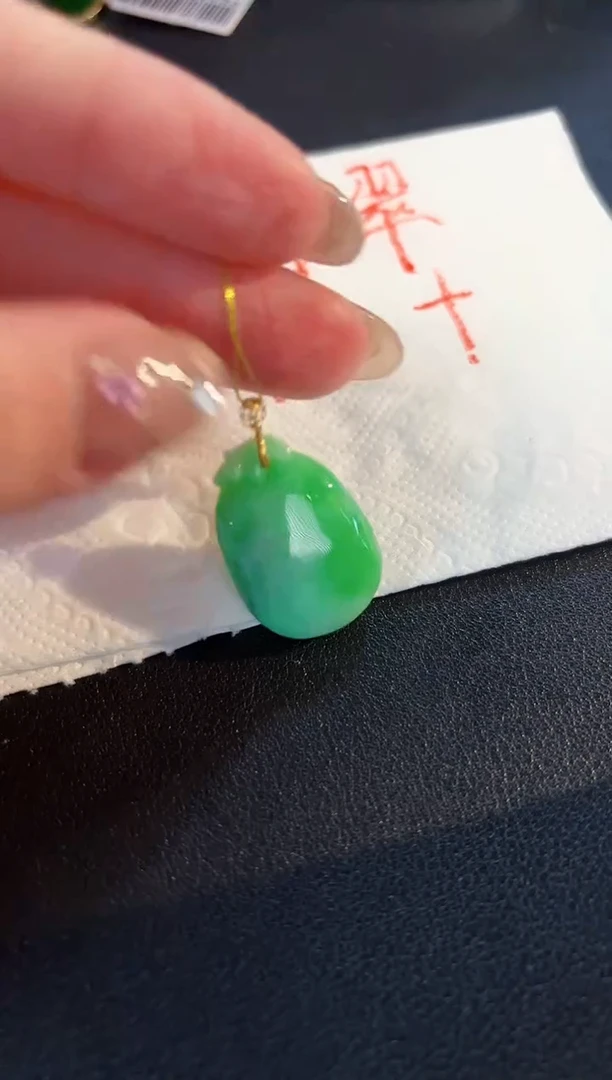 【闪购商品】翡翠颈饰18K金镶嵌缅料A货/支持复检/一件