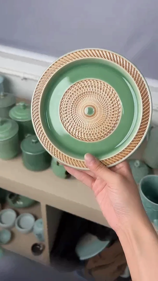 龙泉云间青瓷小米茶器