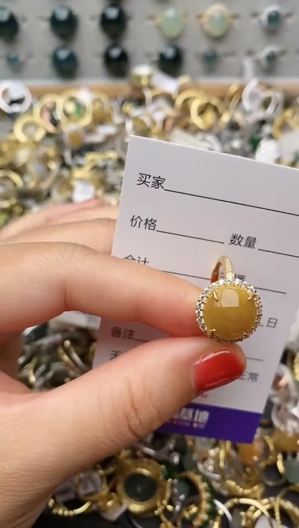 银S925镶嵌戒指翡翠.762