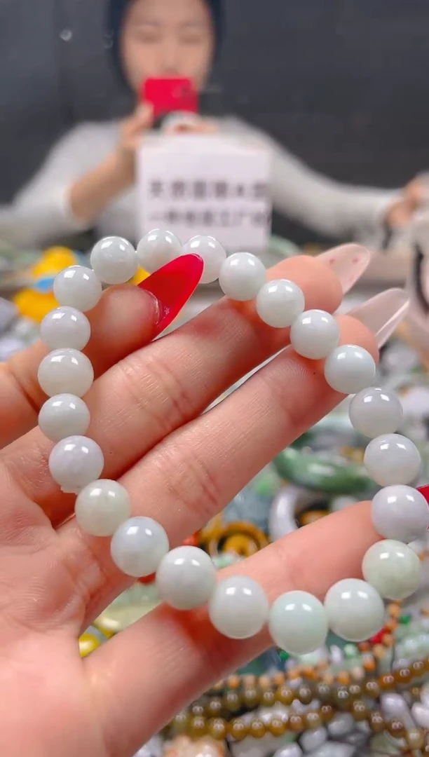 【闪购商品】翡翠颈饰未镶嵌8MM/H/翡翠A货一图一物