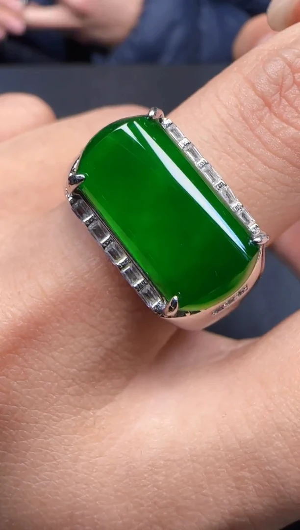 未镶嵌定制翡翠翡翠戒指87