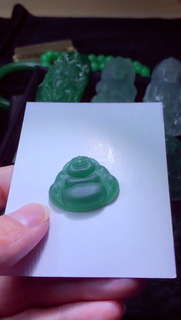 未镶嵌定制翡翠一**我天然缅甸翡翠A货毛货吊坠