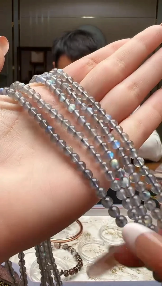 未镶嵌手链水晶灰月光多圈 卡4+ 多样性发一