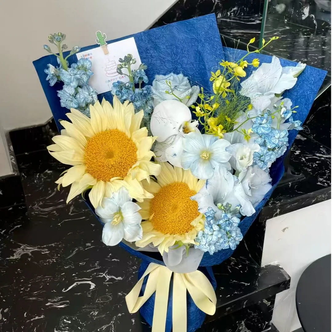 【1帮1】石纹纸褶皱肌理鲜花花束包装花店包花纸