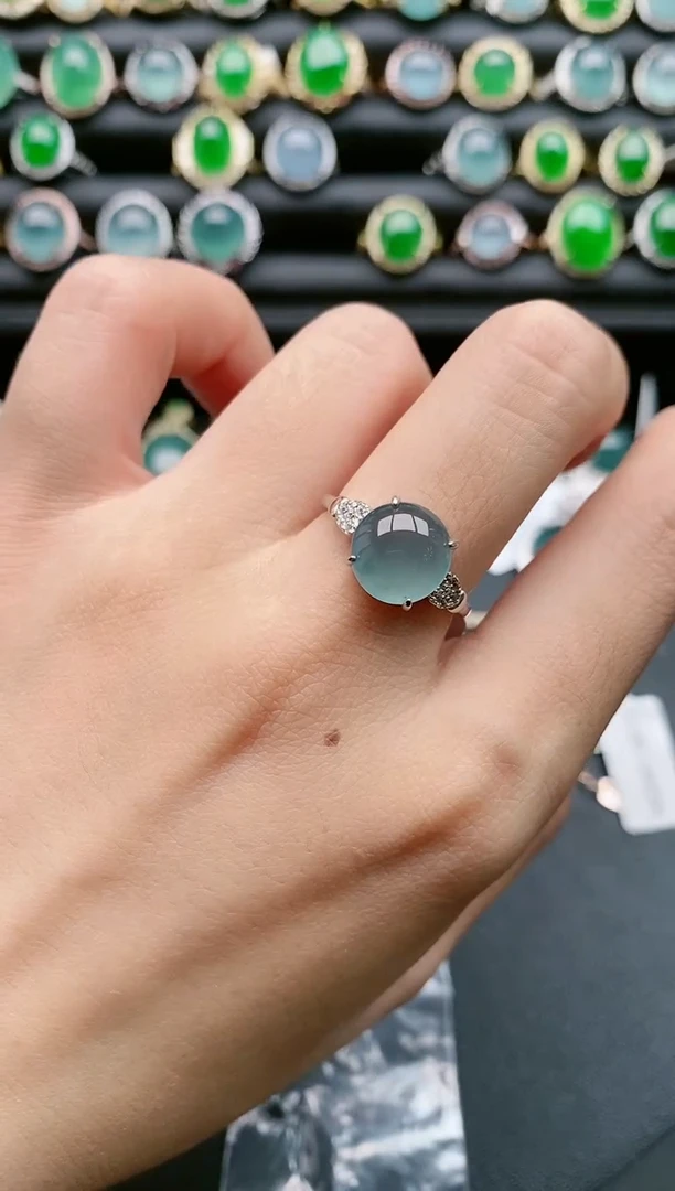 【闪购商品】翡翠戒指银S925镶嵌1111