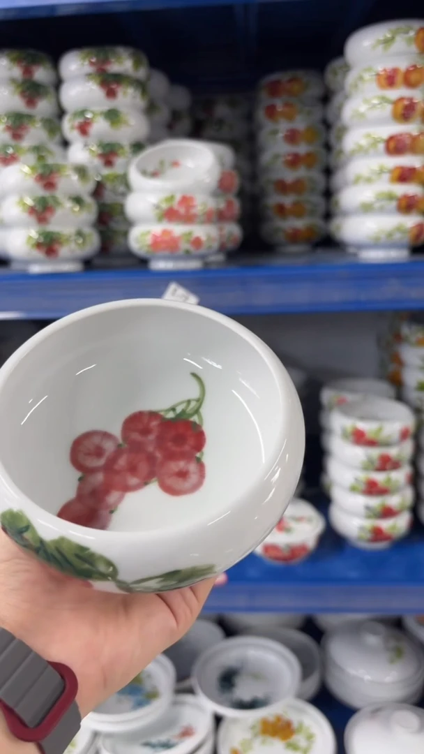 瓷片景德镇高温陶瓷食品级手绘釉中彩-窝窝碗