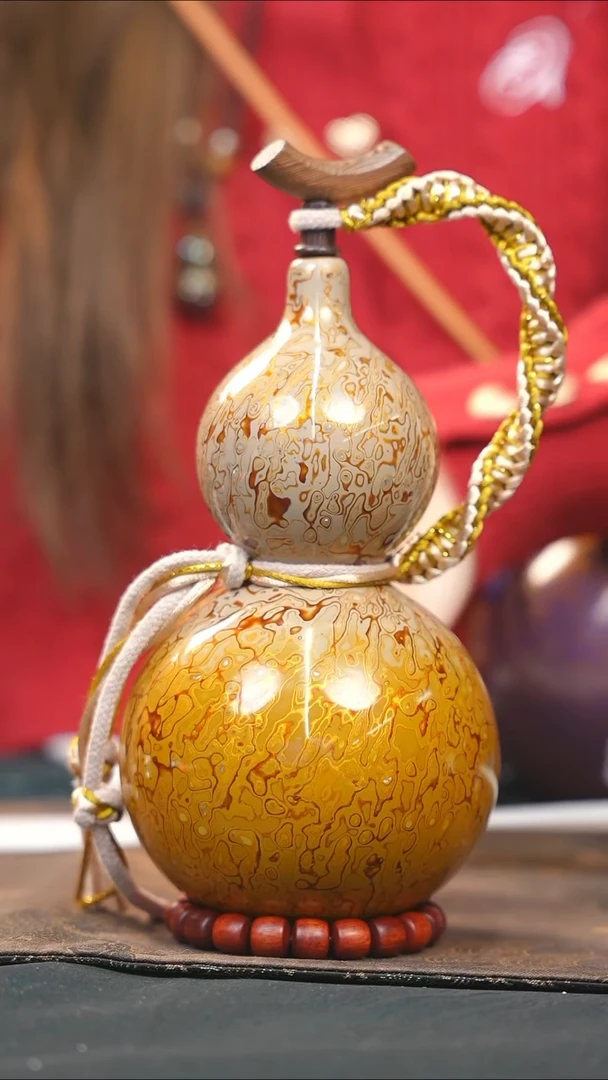 【闪购商品】WA268漆艺酒葫芦不包手串及旋转底座