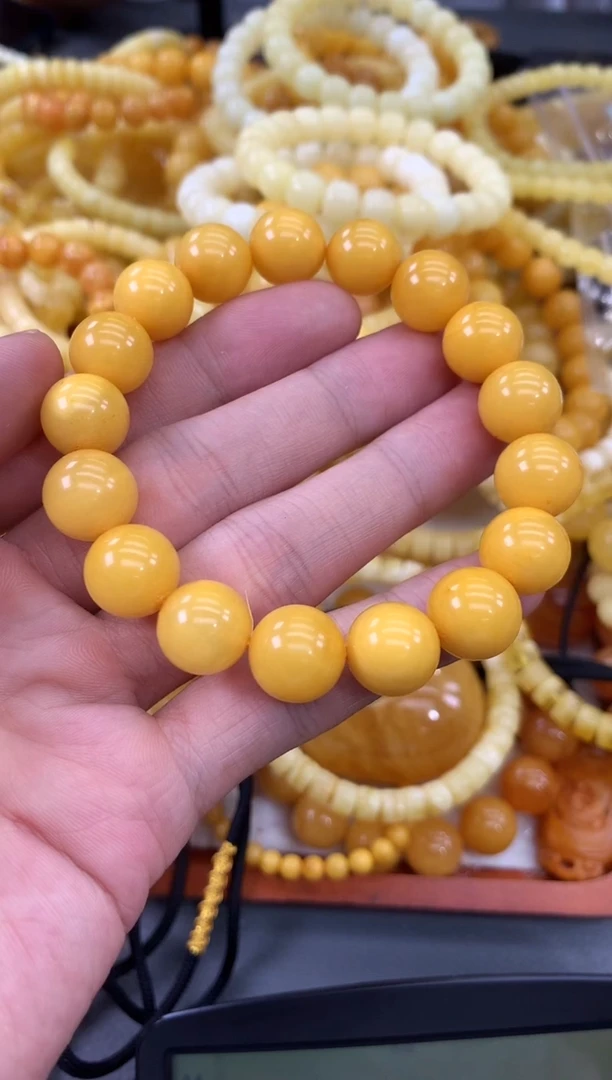 未镶嵌蜜蜡裸石手串