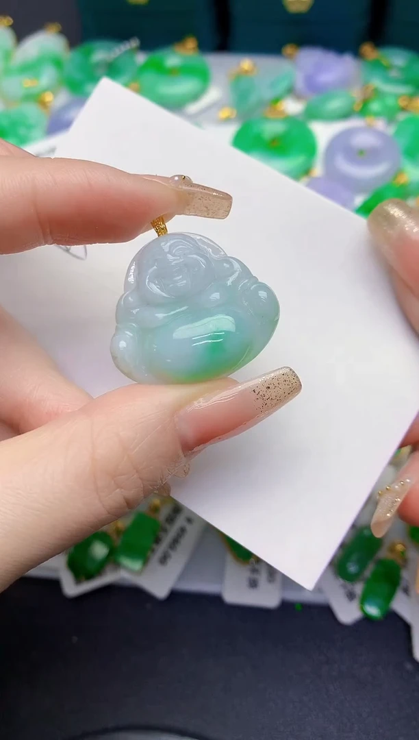 颈饰未镶嵌翡翠缅甸天然翡翠A货