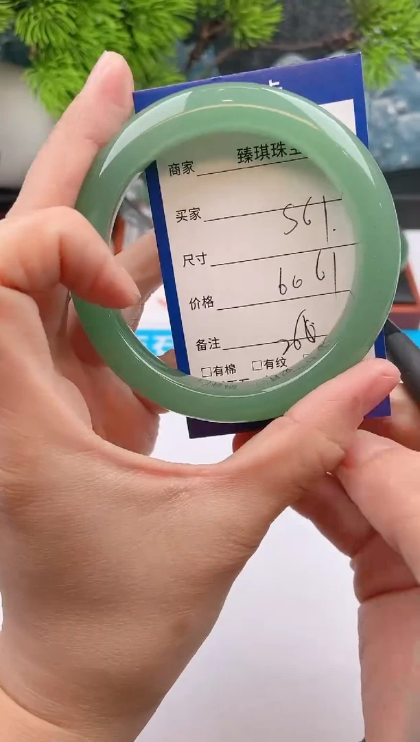 【闪购商品】石英质玉手镯未镶嵌s61东陵玉微色差