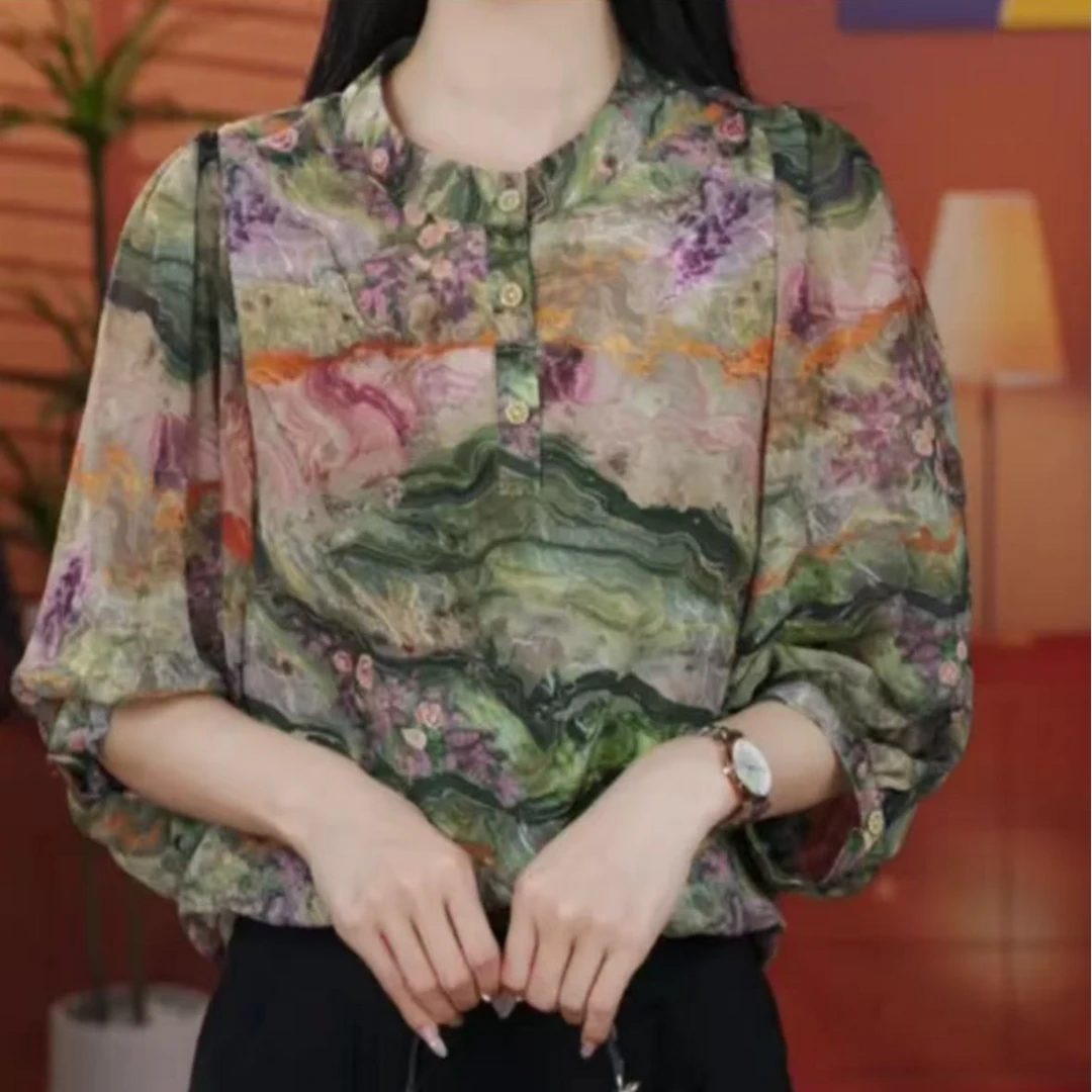 爆款花色衬衫合集【出口原单】优雅时尚气质显瘦衬衫打底衫T恤