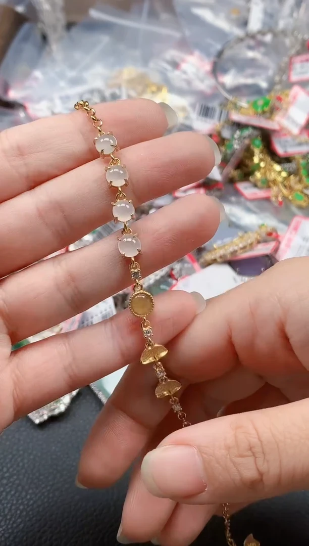 银S925镶嵌戒指翡翠天然A货缅甸翡翠