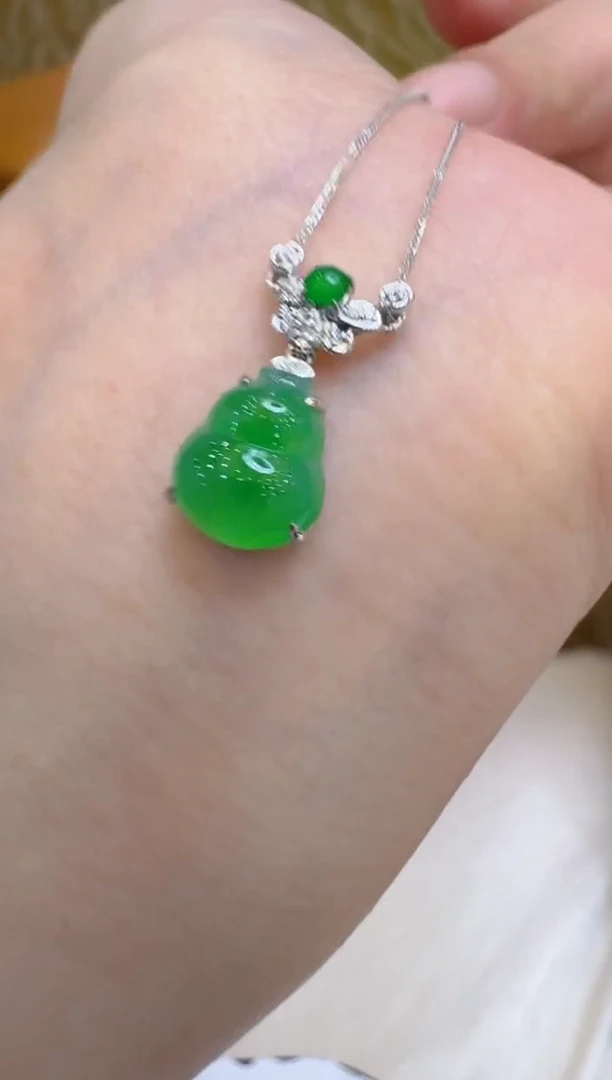 翡翠18K金镶嵌套链多样性团购发一件