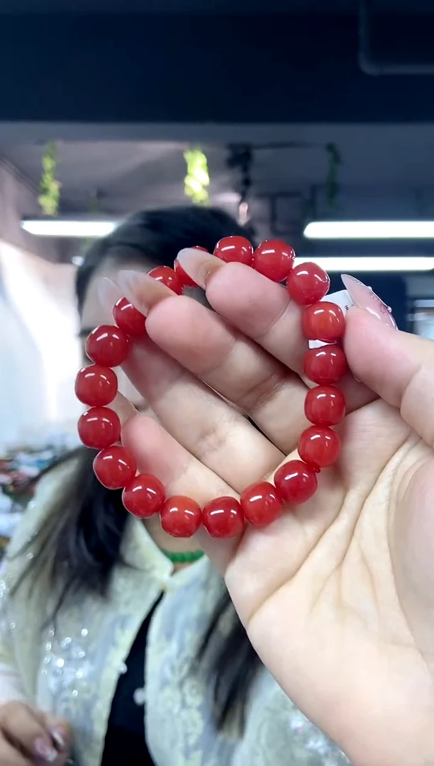 未镶嵌手串南红玛瑙多样性发其一颜色微差