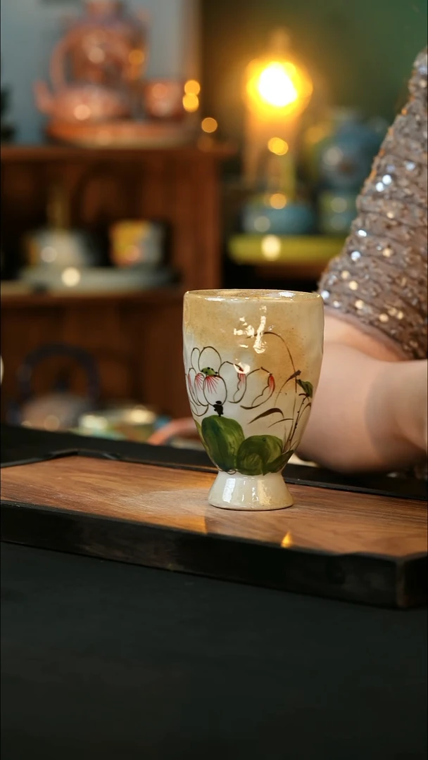 杯手绘心瓷陶瓷浮力