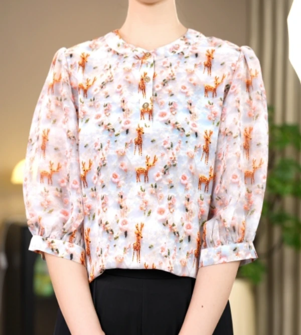 QYM883005新款显瘦百搭上衣气质小衫