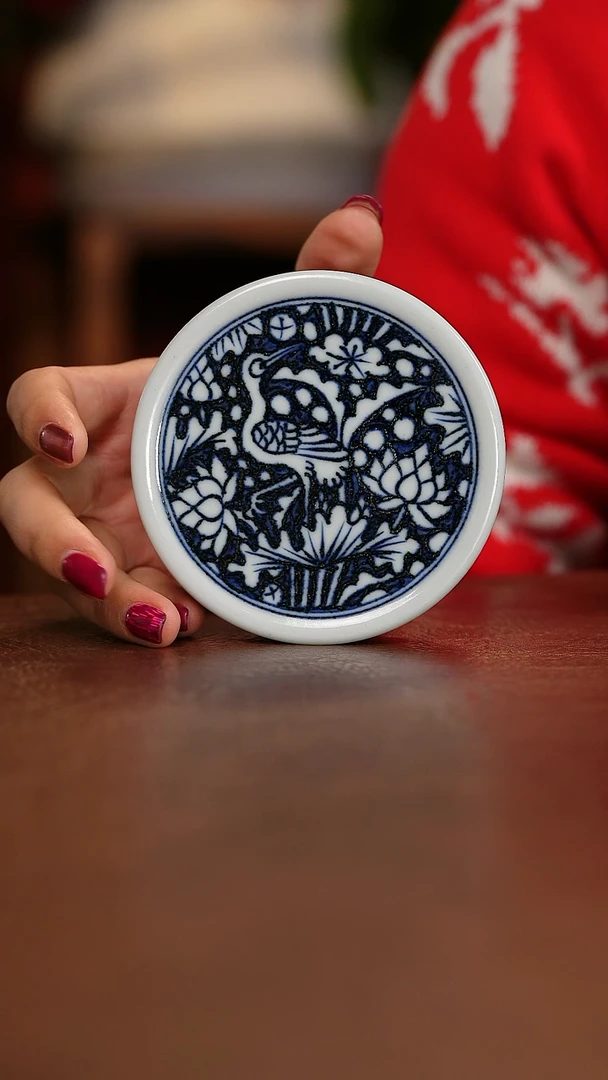 【闪购商品】元青花一鹭莲科盖置