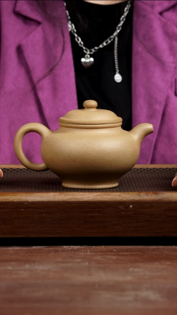 茶壶紫砂舅妈壶四号井墨绿泥掇只480CC