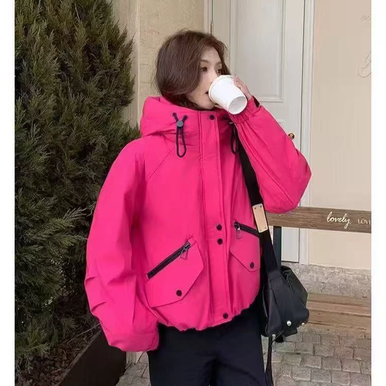 938派克服羽绒服短款连帽加厚保暖时尚