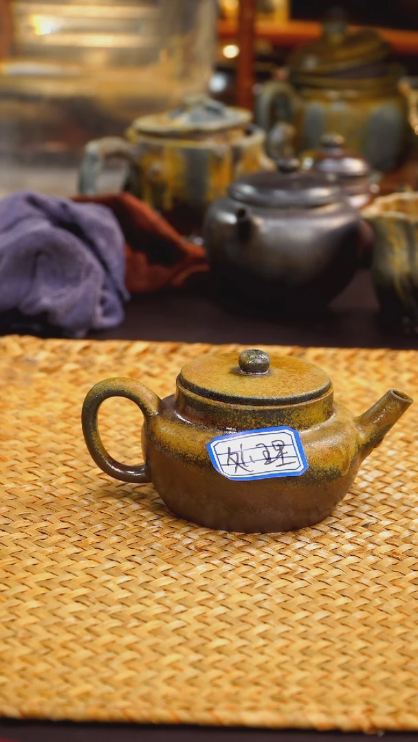 茶壶紫砂纯自然柴烧