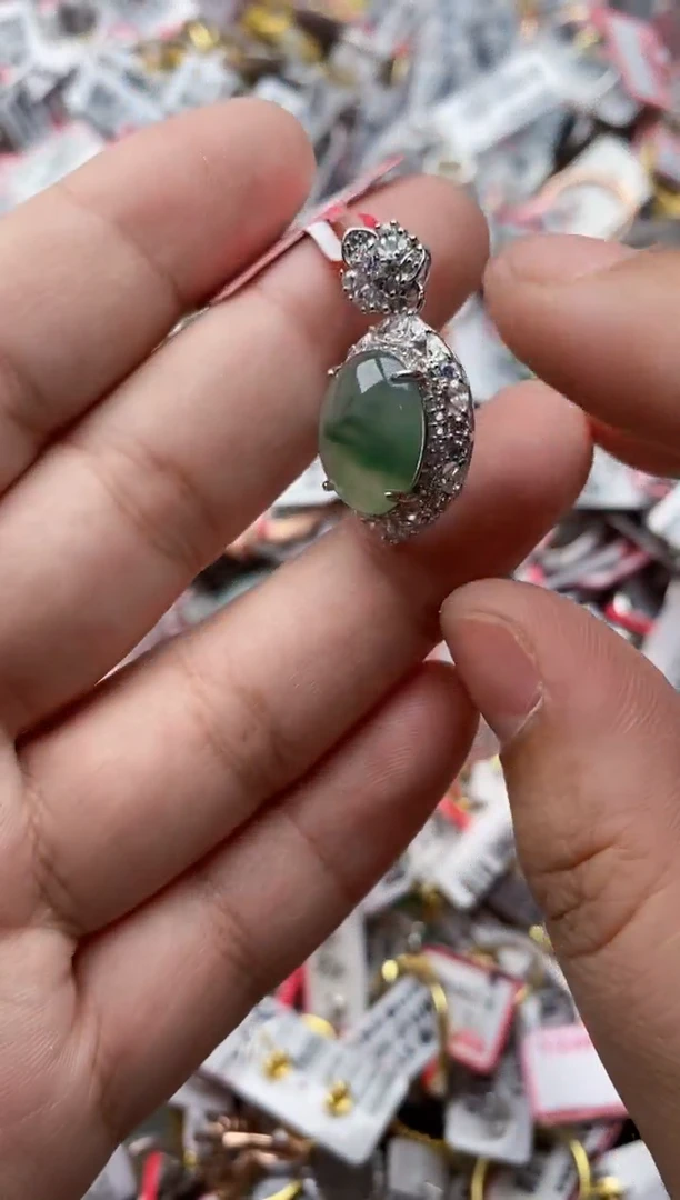 【闪购商品】翡翠戒指银S925镶嵌44444---4