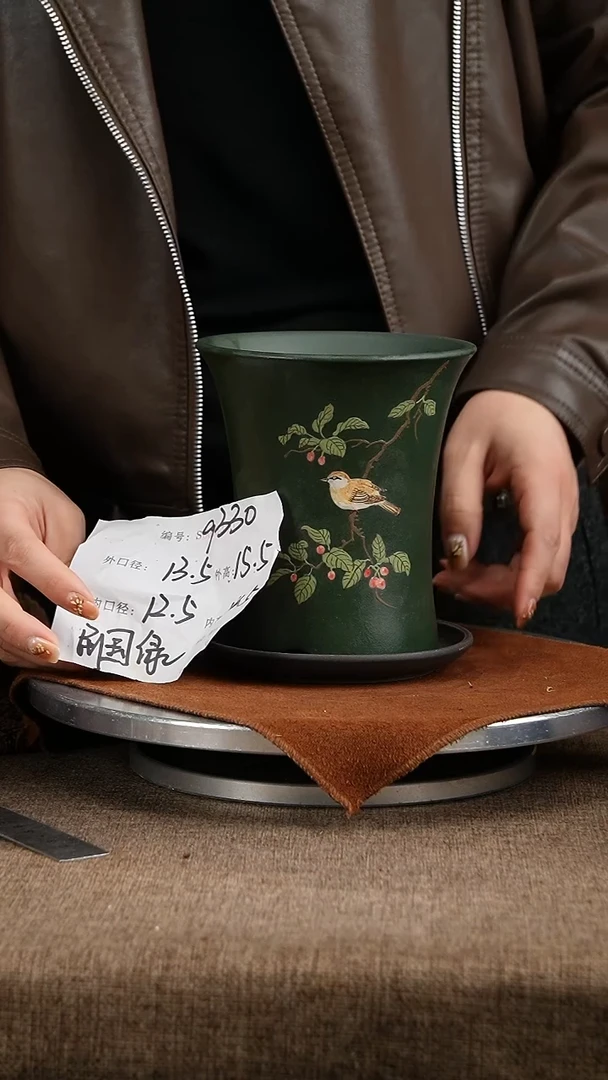 紫砂花盆花卉工艺9330+z