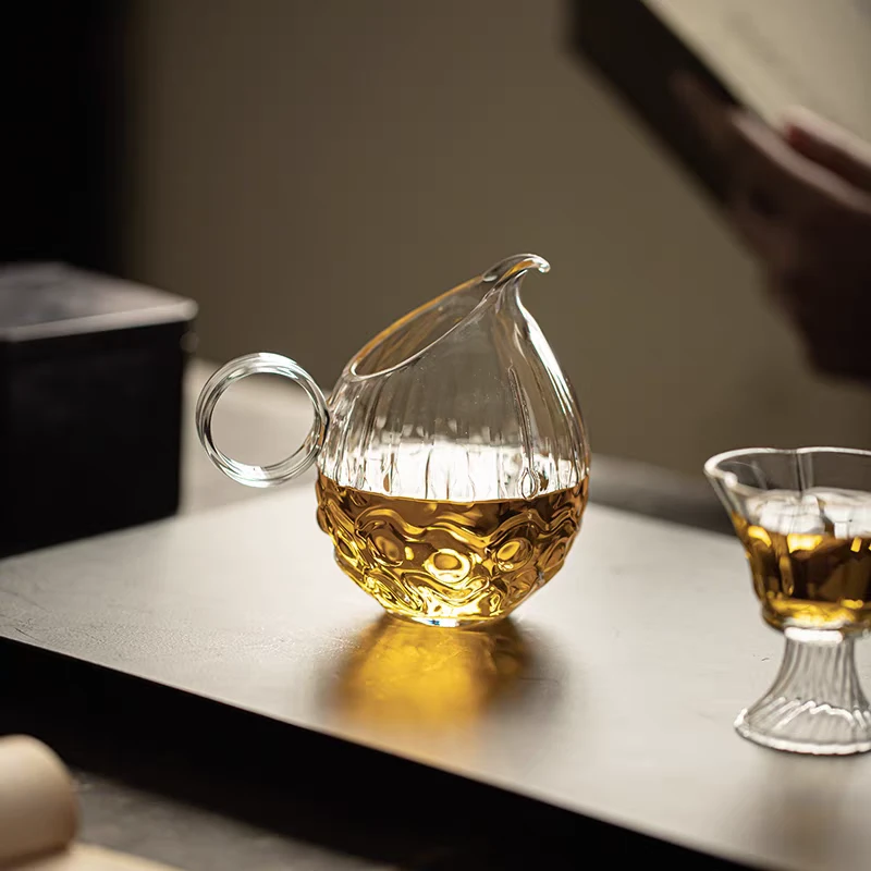 凝珠玻璃公道杯家用高档高硼硅耐热玻璃分茶器防烫公杯茶海