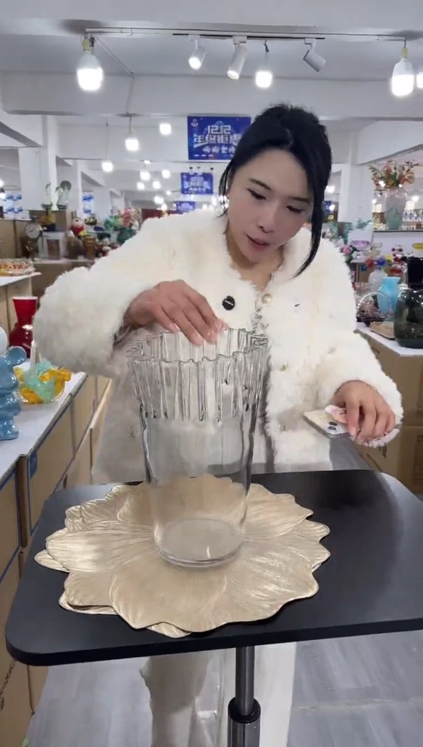 【闪购商品】琉璃瑞鸿花瓶花器早T-22