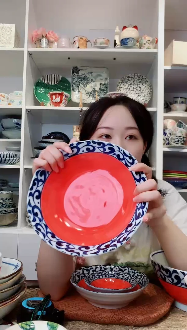 陶瓷【到手两支】丸唐草深盘20.5cm
