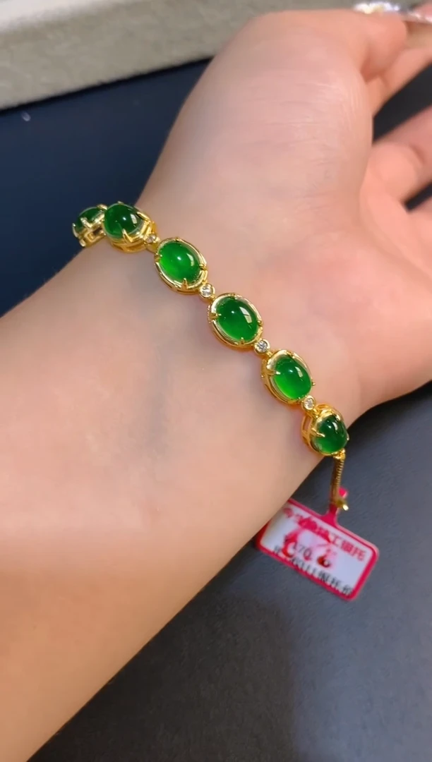 银S925镶嵌翡翠耳饰天然