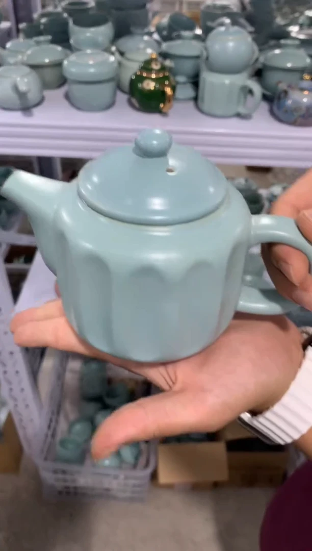 【新粉福利】汝窑茶壶盖碗茶杯主人杯微矿点