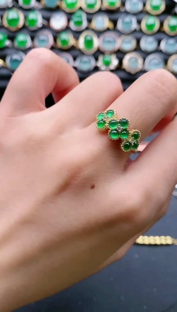 【闪购商品】翡翠戒指银S925镶嵌11111