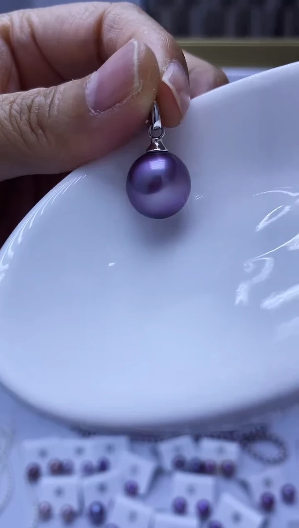 颈饰银S925镶嵌淡水珍珠吊坠