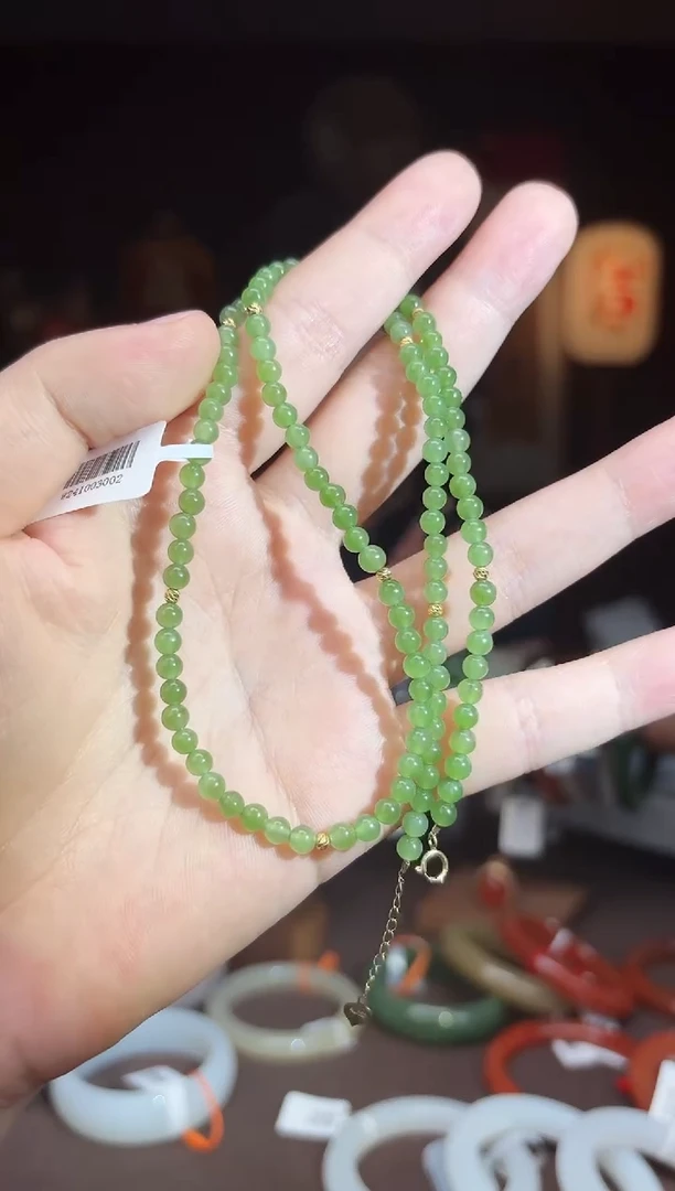 和田玉未镶嵌挂件yu12 碧玉项链